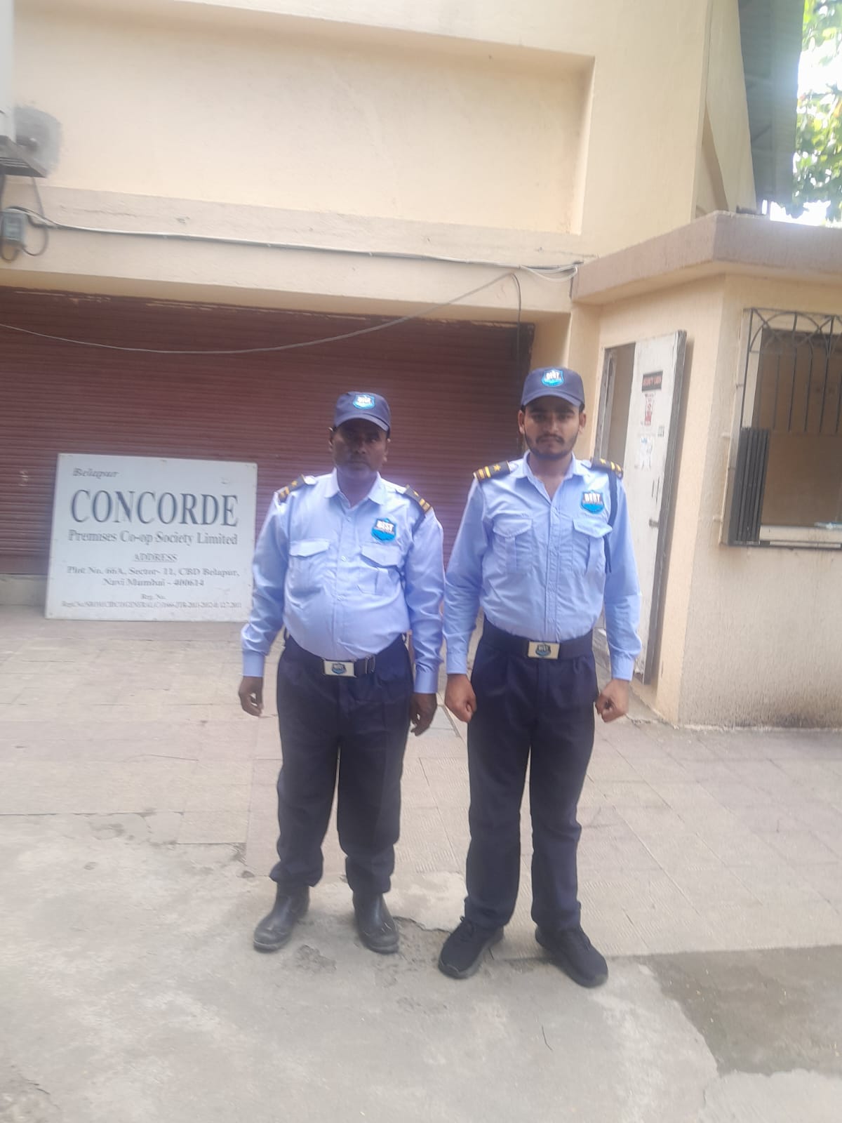 Guards deployed at a co-operative housing society in CBD Belapur